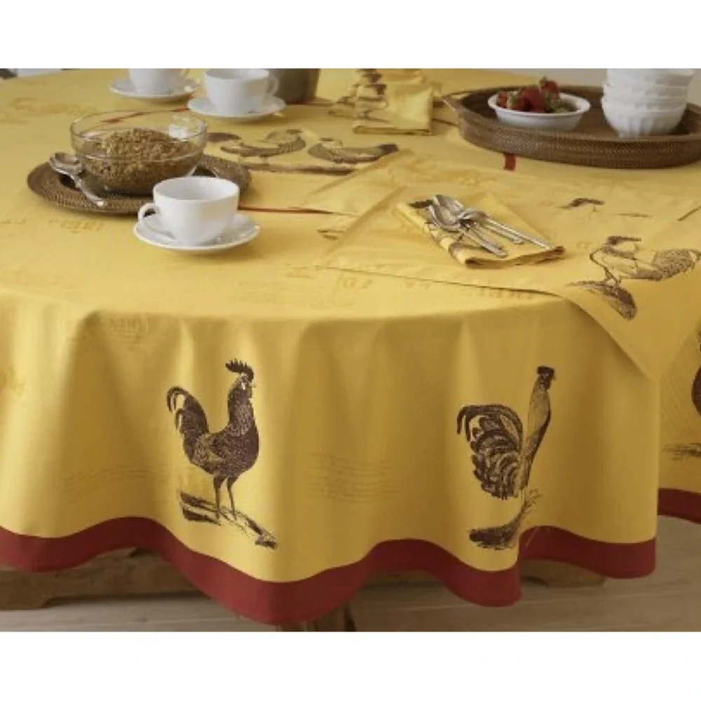 Williams Sonoma Tuscan Farmhouse Rooster‎ Tablecloth 70